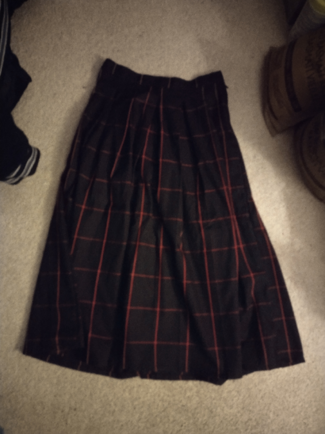 Social Collision Black and Red Plaid Skirt - Size SM