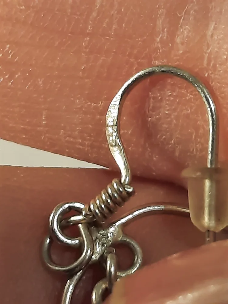 Vintage Sterling Silver Turquoise Earrings image indicator(5)