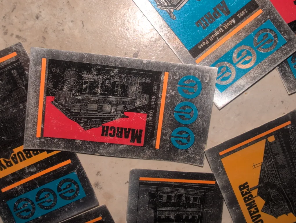 Vintage Edmonton Transit Passes - 1990 & 1991 image indicator(2)
