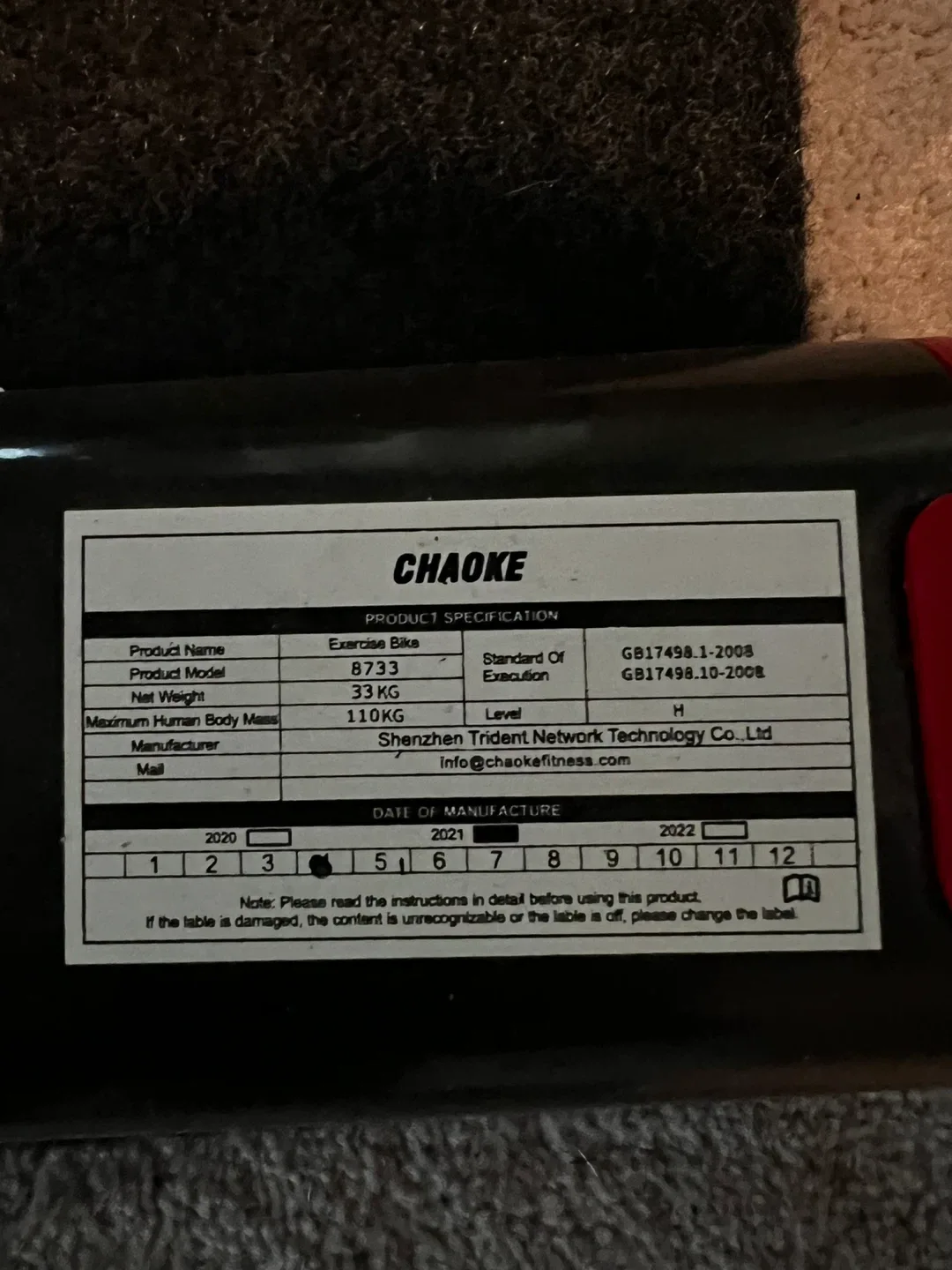 CHAOKE Exercise Bike image indicator(6)