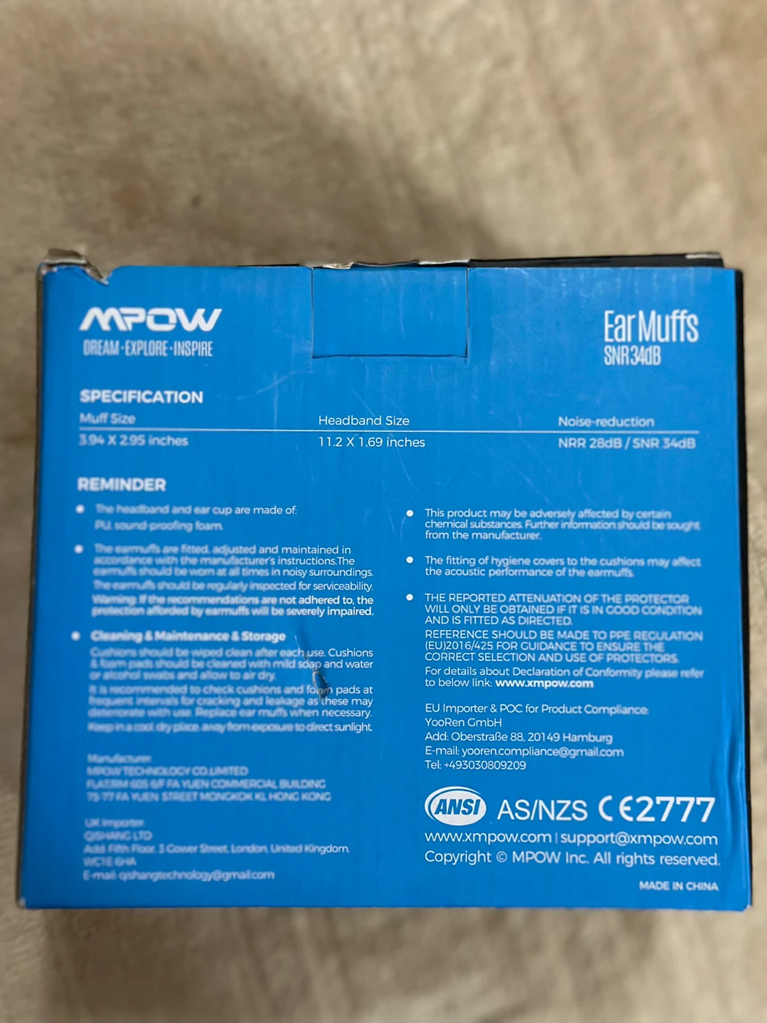 Mpow kids earmuffs SNR34dB - photo 3