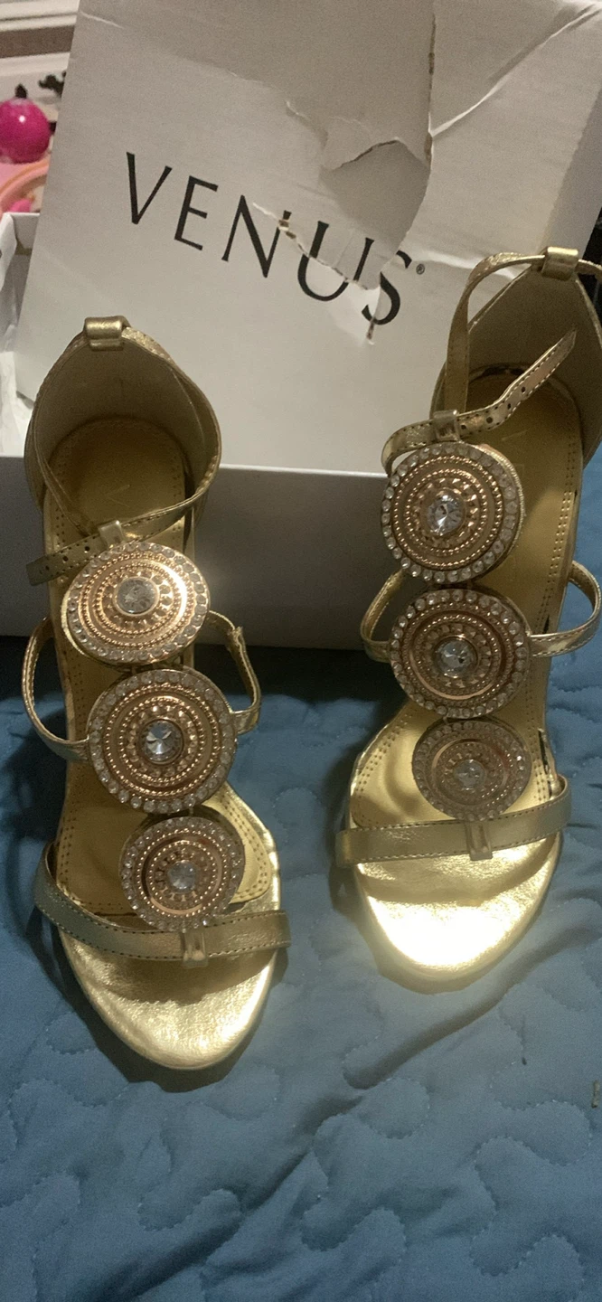 Venus Gold Heels - Size 7
