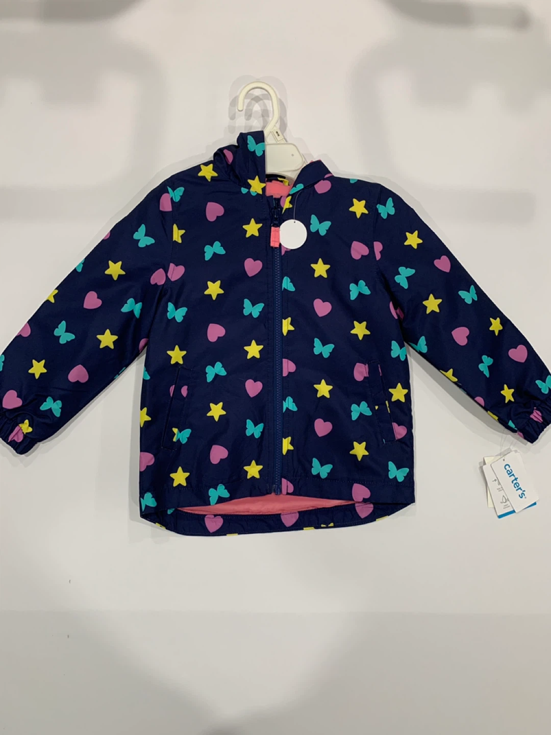 Carter's Navy Blue Patterned Toddler Jacket - Size 5