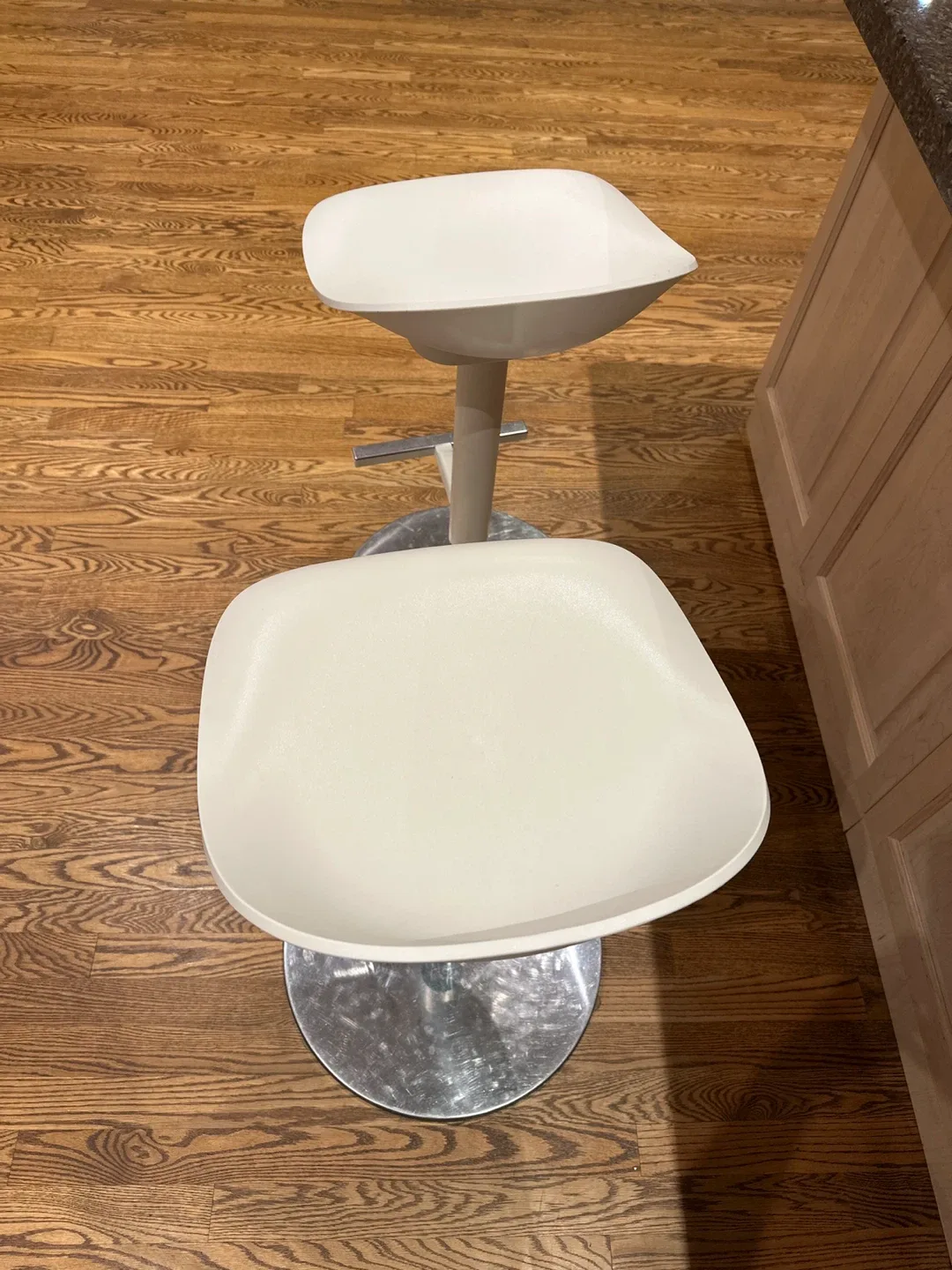 Modern White Bar Stools - Set of 2 image indicator(9)