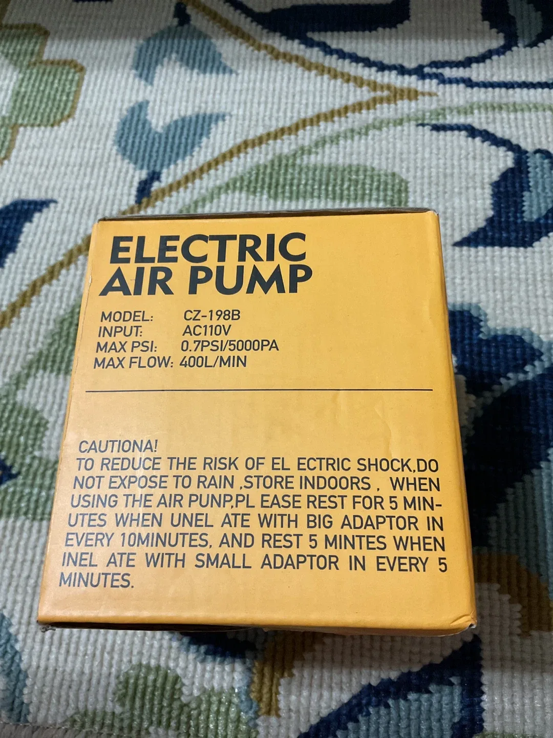 Electric Air Pump CZ-198B - New in Box! image indicator(2)