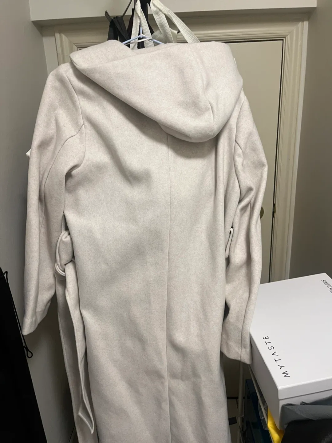 ZARA Soft Hooded Coat – Ecru – XS – Style #3046/266 image indicator(4)