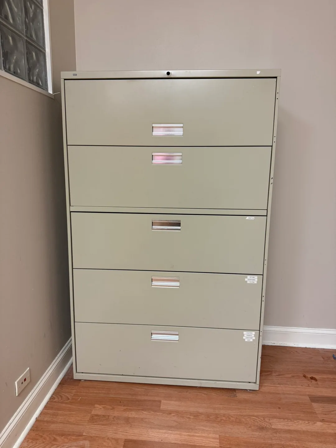 5-Drawer Lateral File Cabinet - Beige thumbnail