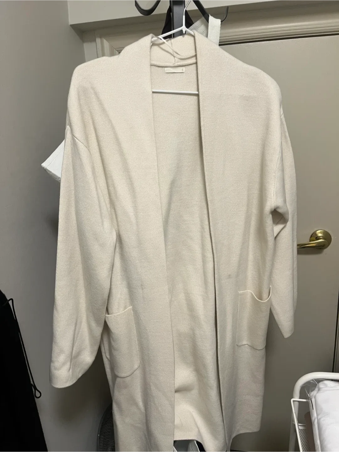 GU Knit Long Cardigan – Cream – S – Japan Exclusive image indicator(4)