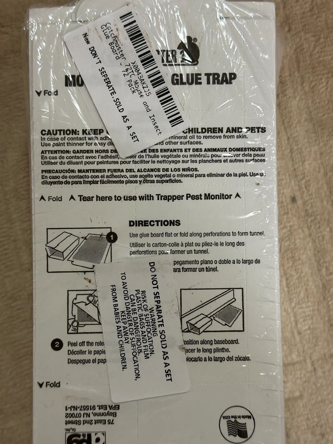 Catchmaster Mouse and Insect Glue Board - 72 Pack - photo 2