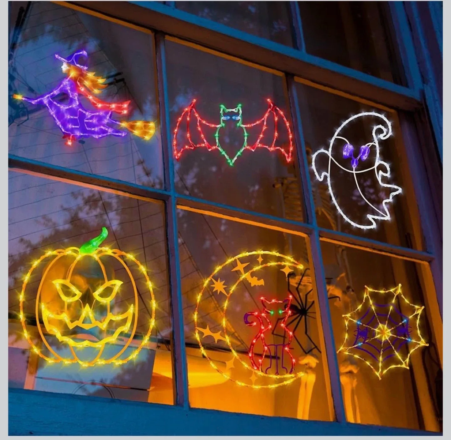 Halloween String Lights - Ghost, Bat, Pumpkin, Cat, Witch, Skull image indicator(9)