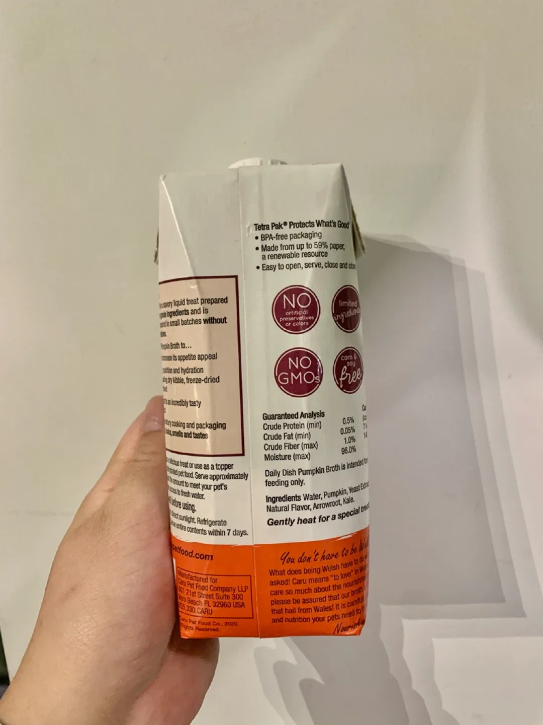 ‼️MOVING SALE‼️ Caru Daily Dish Pumpkin Broth for Dogs & Cats image indicator(2)