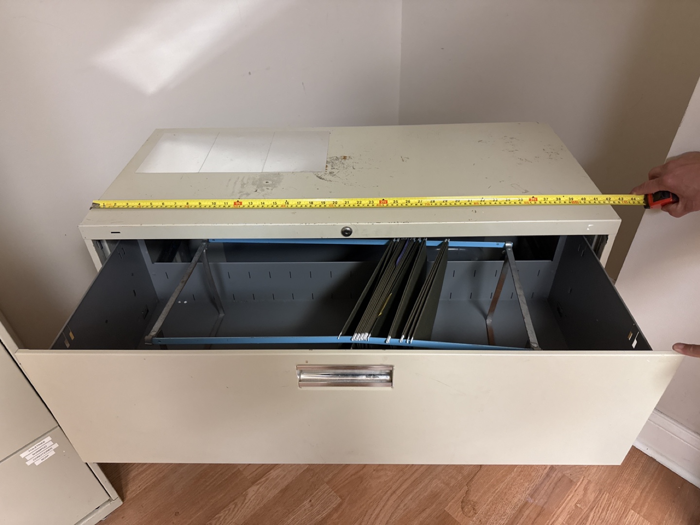 Two-Drawer Beige Filing Cabinet - photo 3