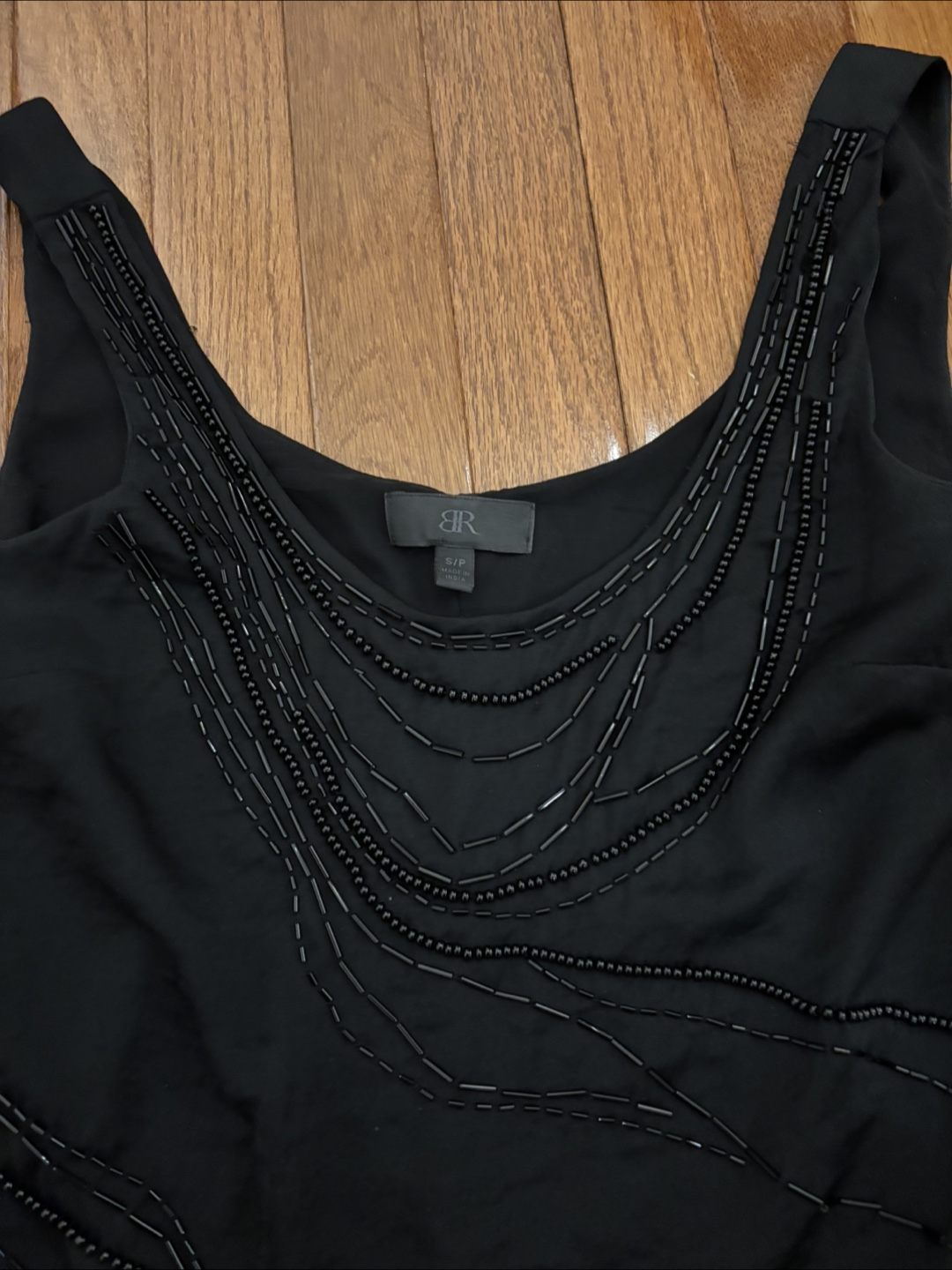 Banana Republic Black Beaded Tank Top - Size S - photo 2