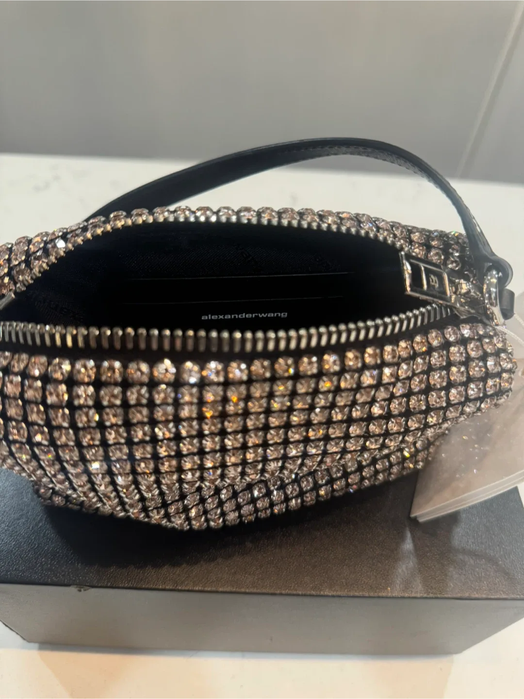 Alexander Wang Rhinestone Pouch Pink Medium Heiress Bag image indicator(2)
