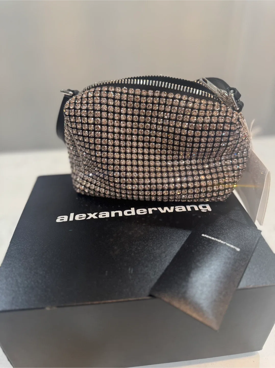 Alexander Wang Rhinestone Pouch Pink Medium Heiress Bag image indicator(3)