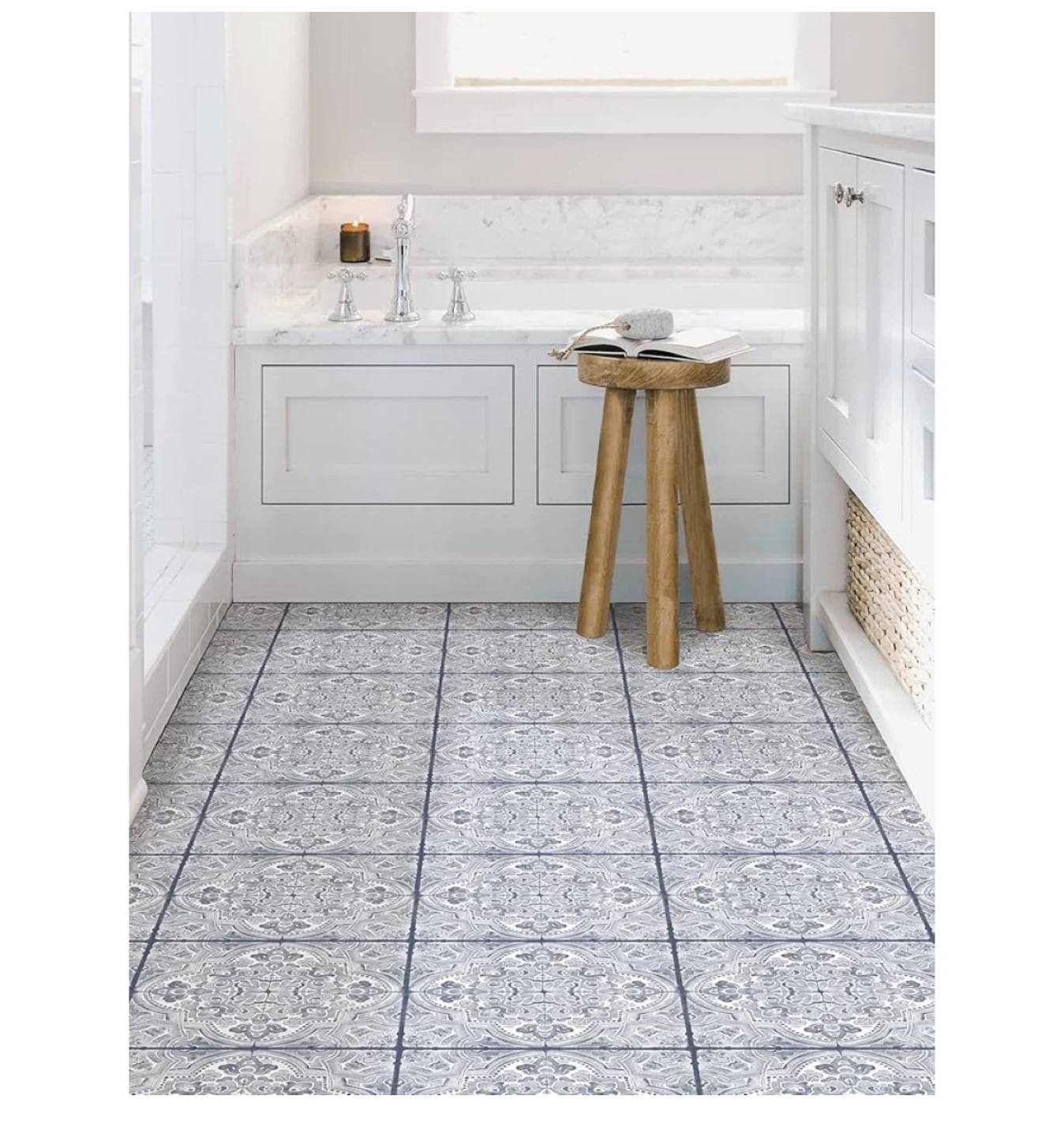 FloorPops Peel & Stick Floor Tiles Blue - photo 2