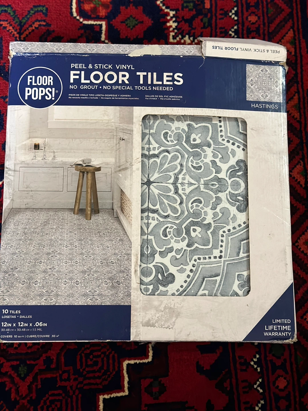 FloorPops Peel & Stick Floor Tiles Blue - photo 3