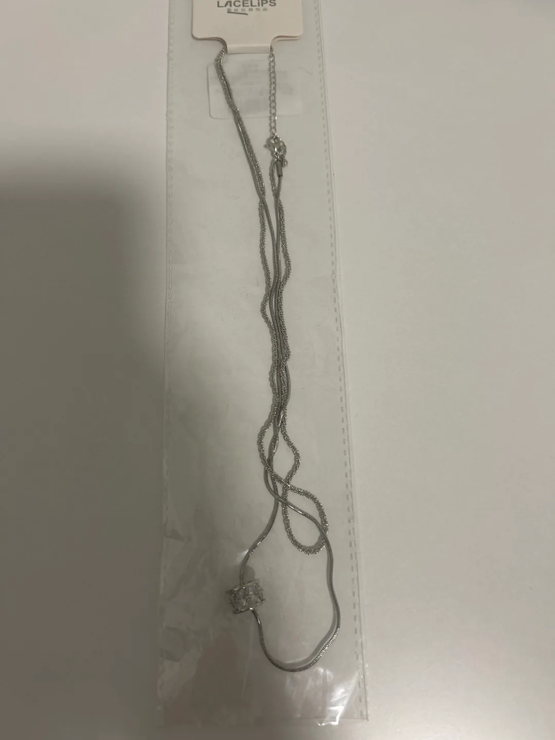 New Lace Lips Silver Necklace thumbnail