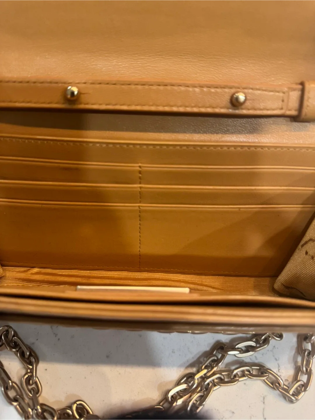 Valentino Leather Wallet on Chain - Tan image indicator(5)