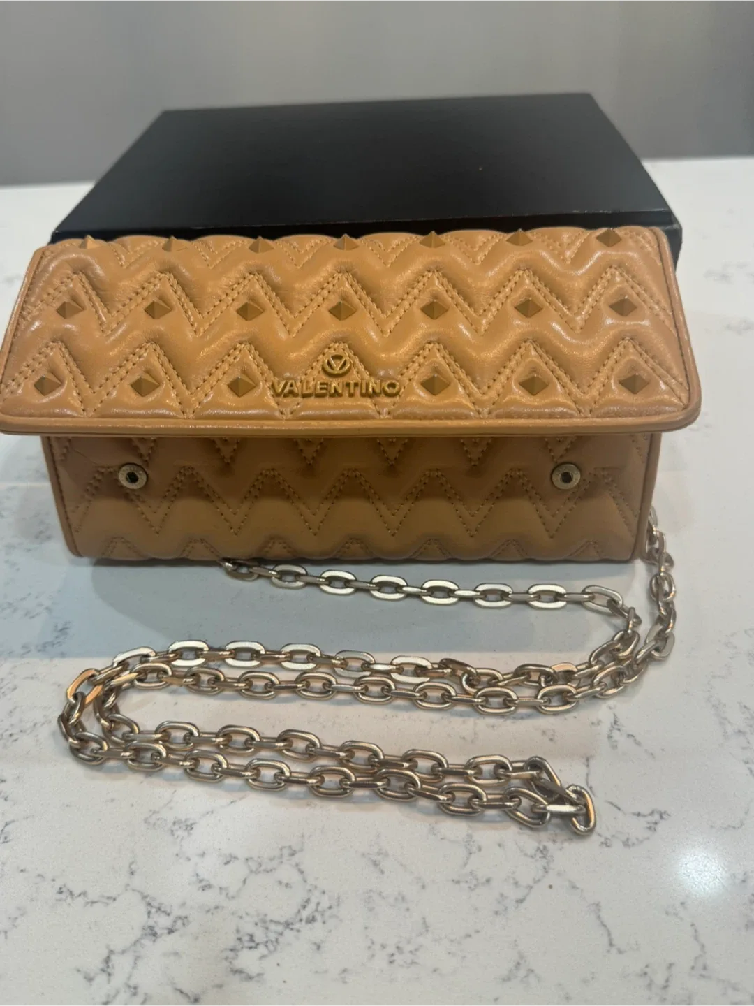 Valentino Leather Wallet on Chain - Tan image indicator(3)