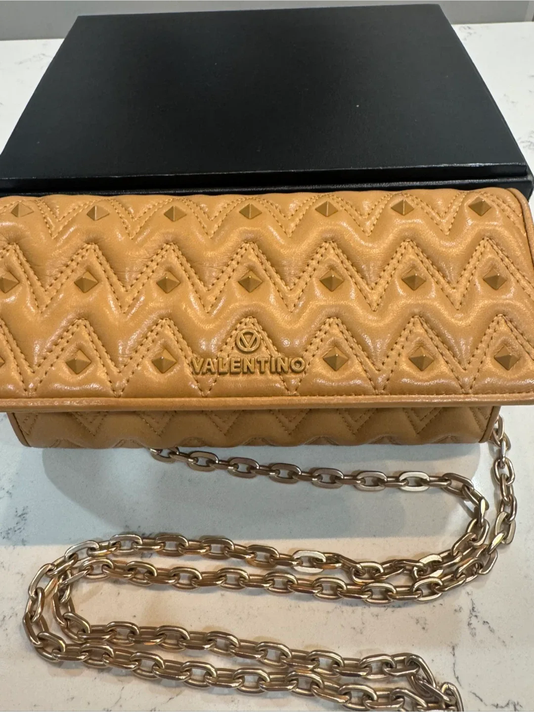 Valentino Leather Wallet on Chain - Tan image indicator(2)