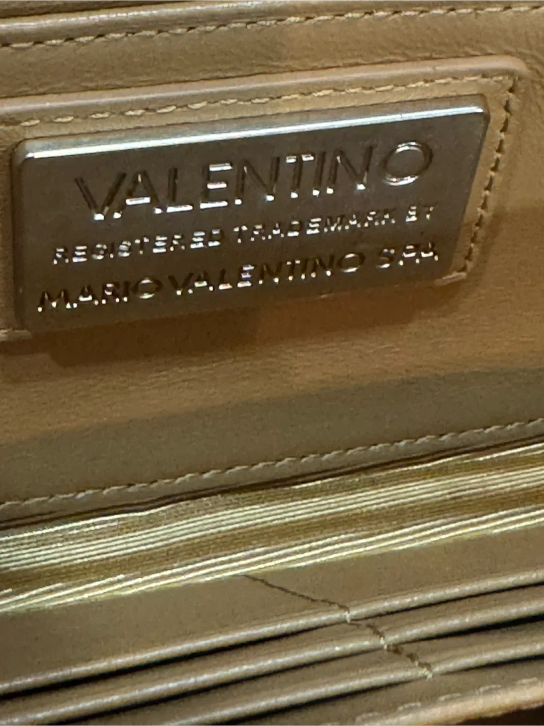 Valentino Leather Wallet on Chain - Tan image indicator(4)