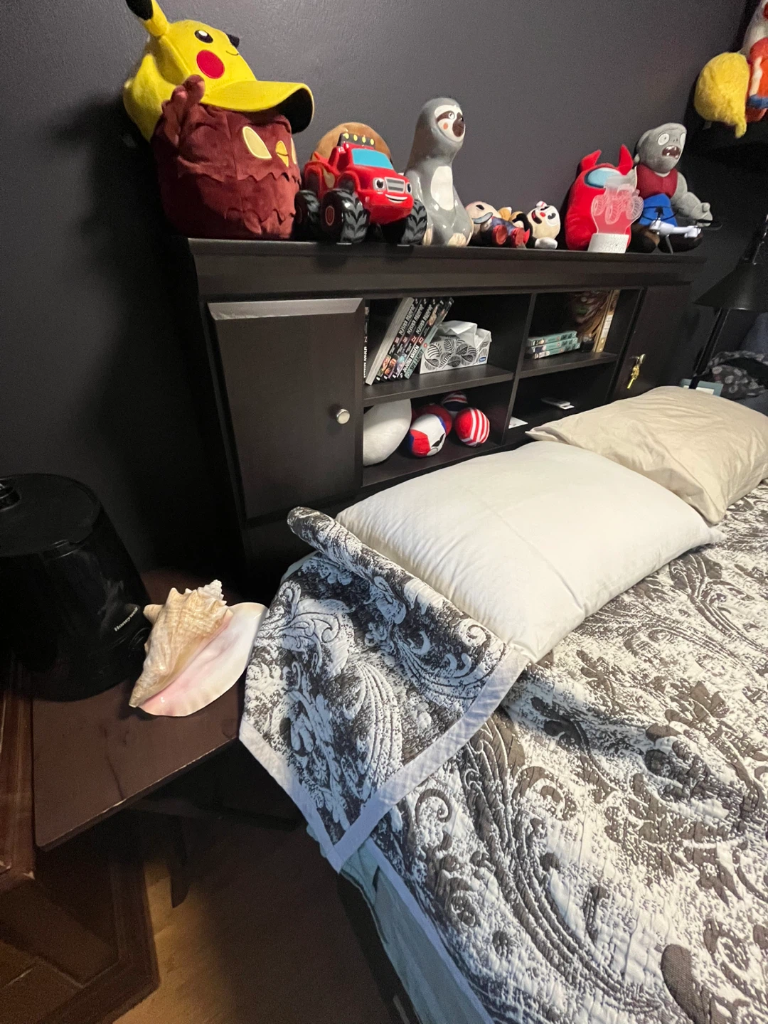 Bed Frame with Storage Drawers - Dark Brown - photo 3