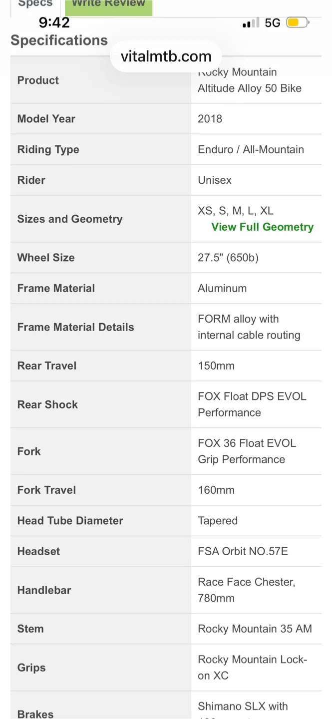 Rocky Mountain altitude a50 xs frame 27.5 fits 4’10-5’5 image indicator(9)