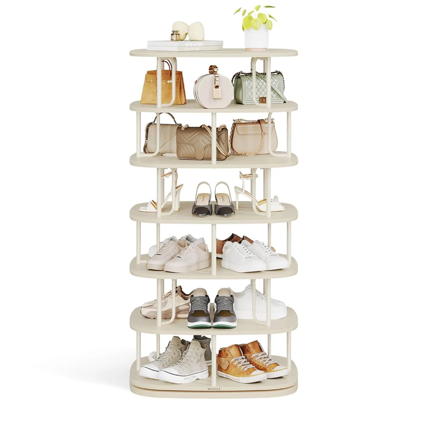 VASAGLE 6-Tier Rotating Shoe Rack