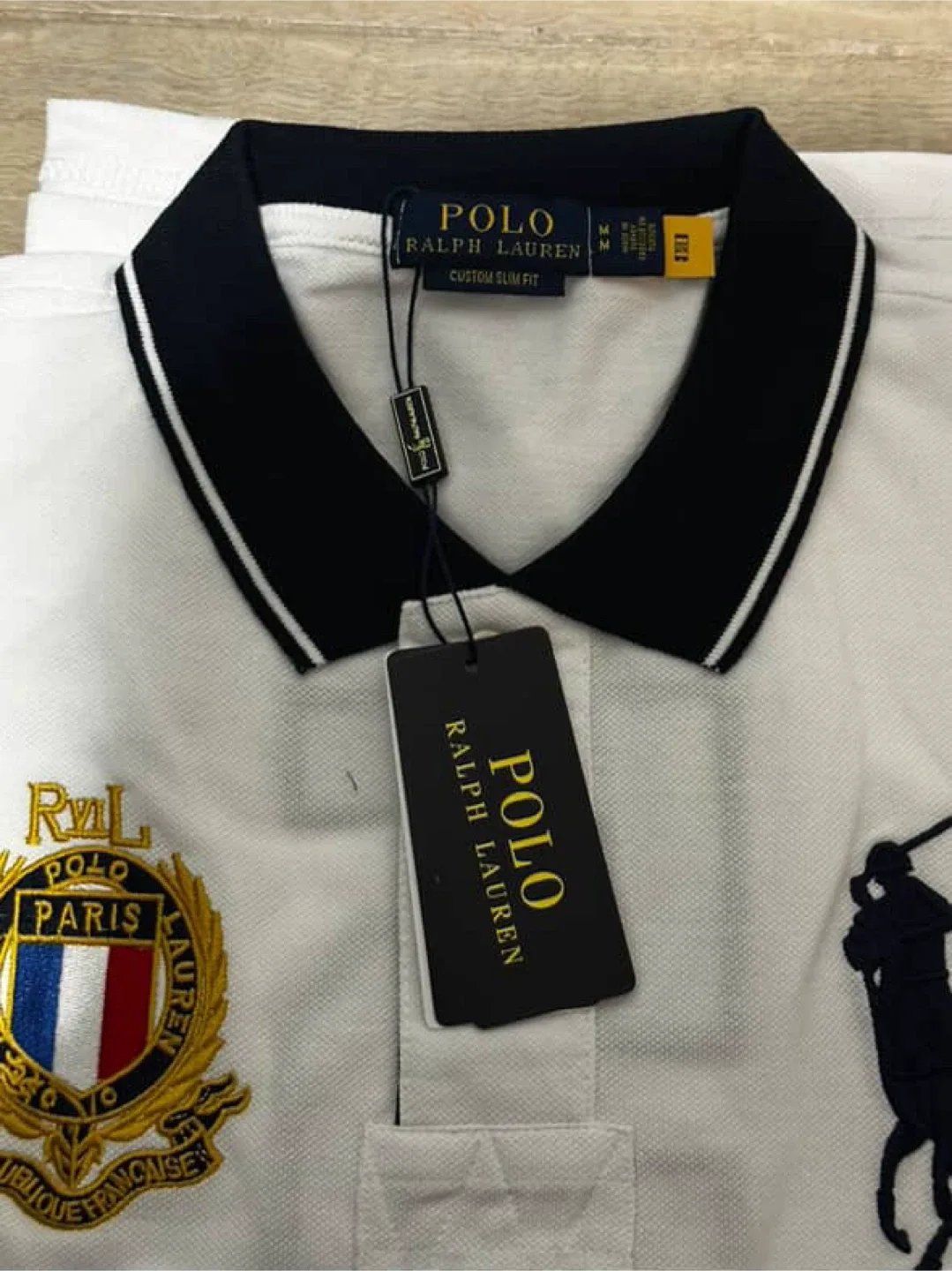 Custom Polo Ralph Lauren Paris Custom Slim Fit Polo Shirt - M image indicator(3)
