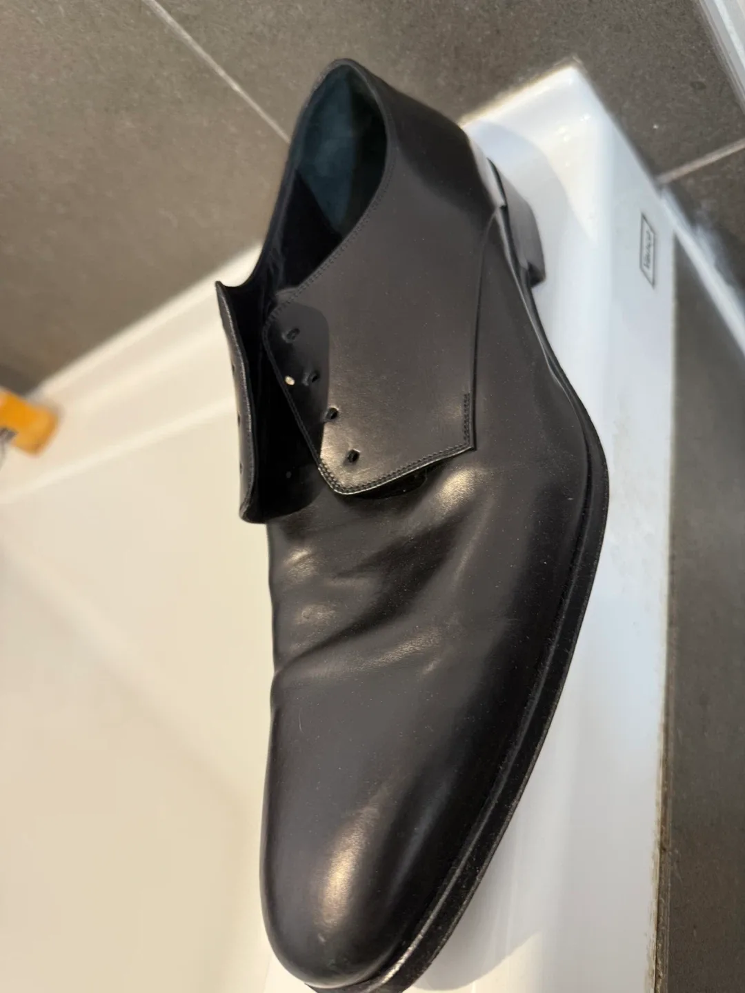 Dior Black Leather Dress Shoes, Size 12 thumbnail