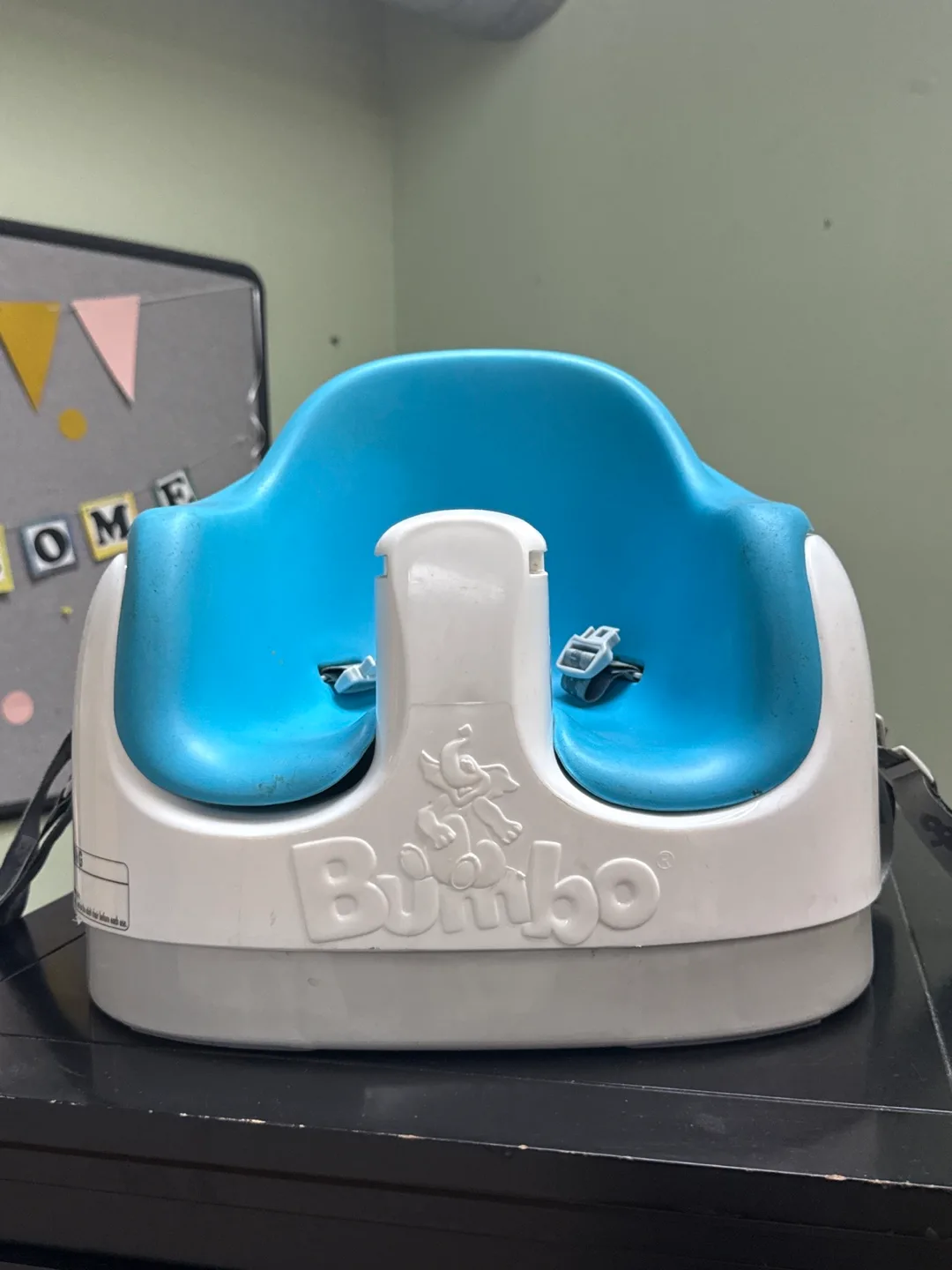 Bumbo Booster Seat - White & Blue thumbnail