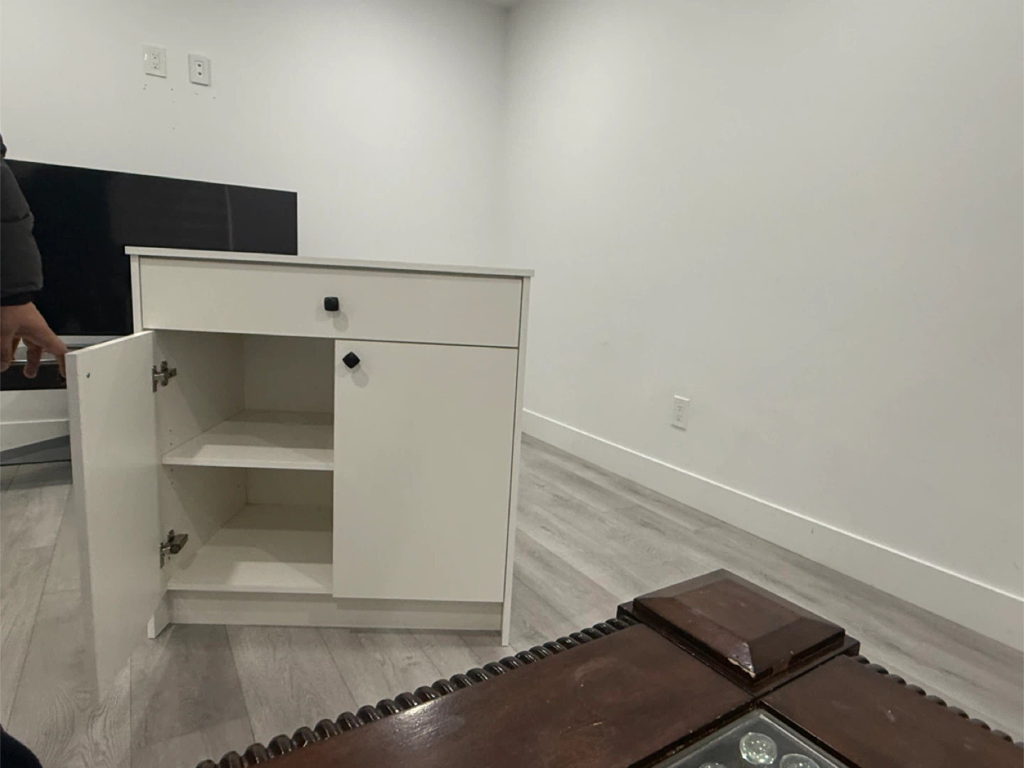 White Storage Cabinet - photo 2