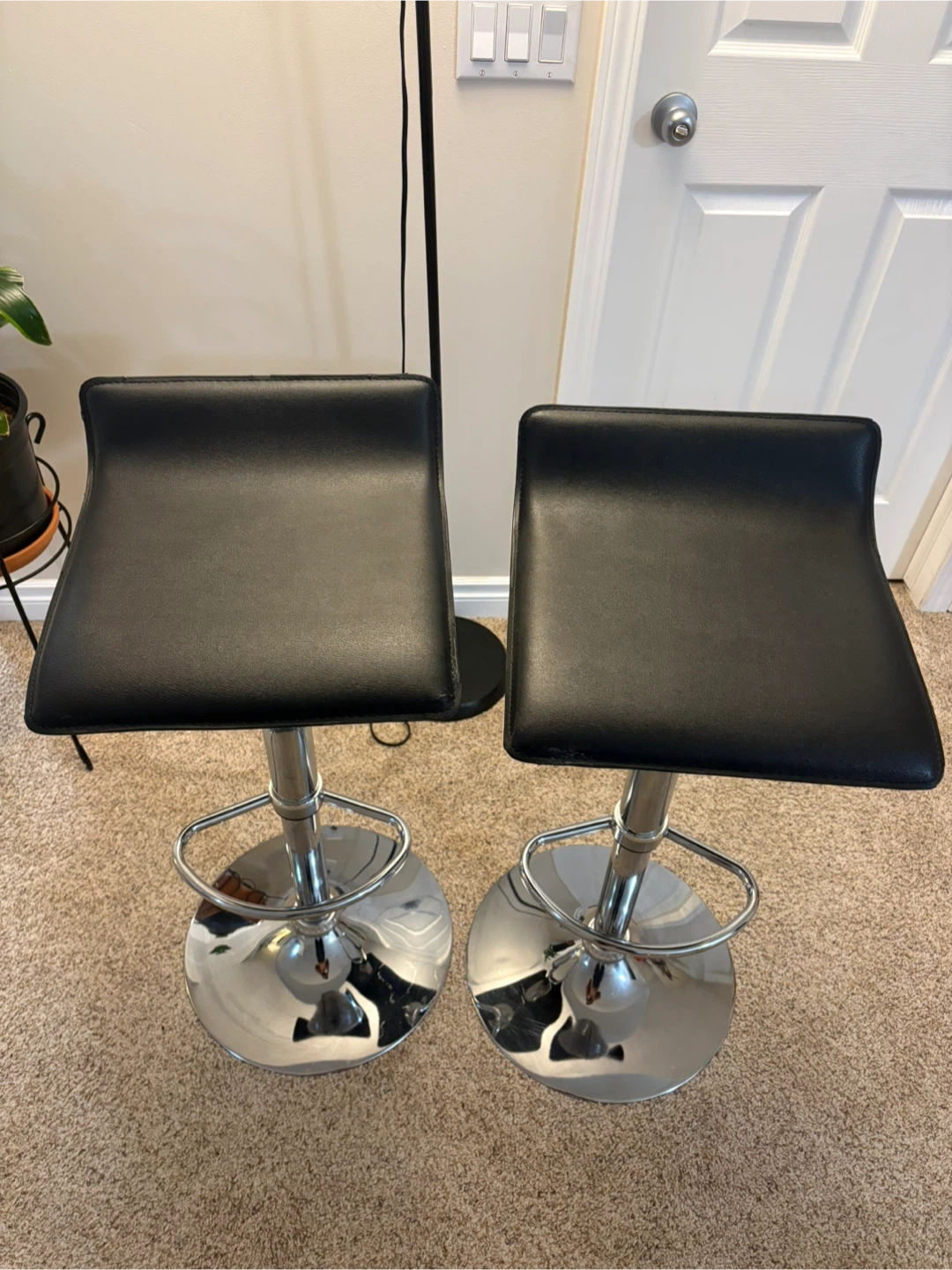 Set of 2 Black Bar Stools - photo 2
