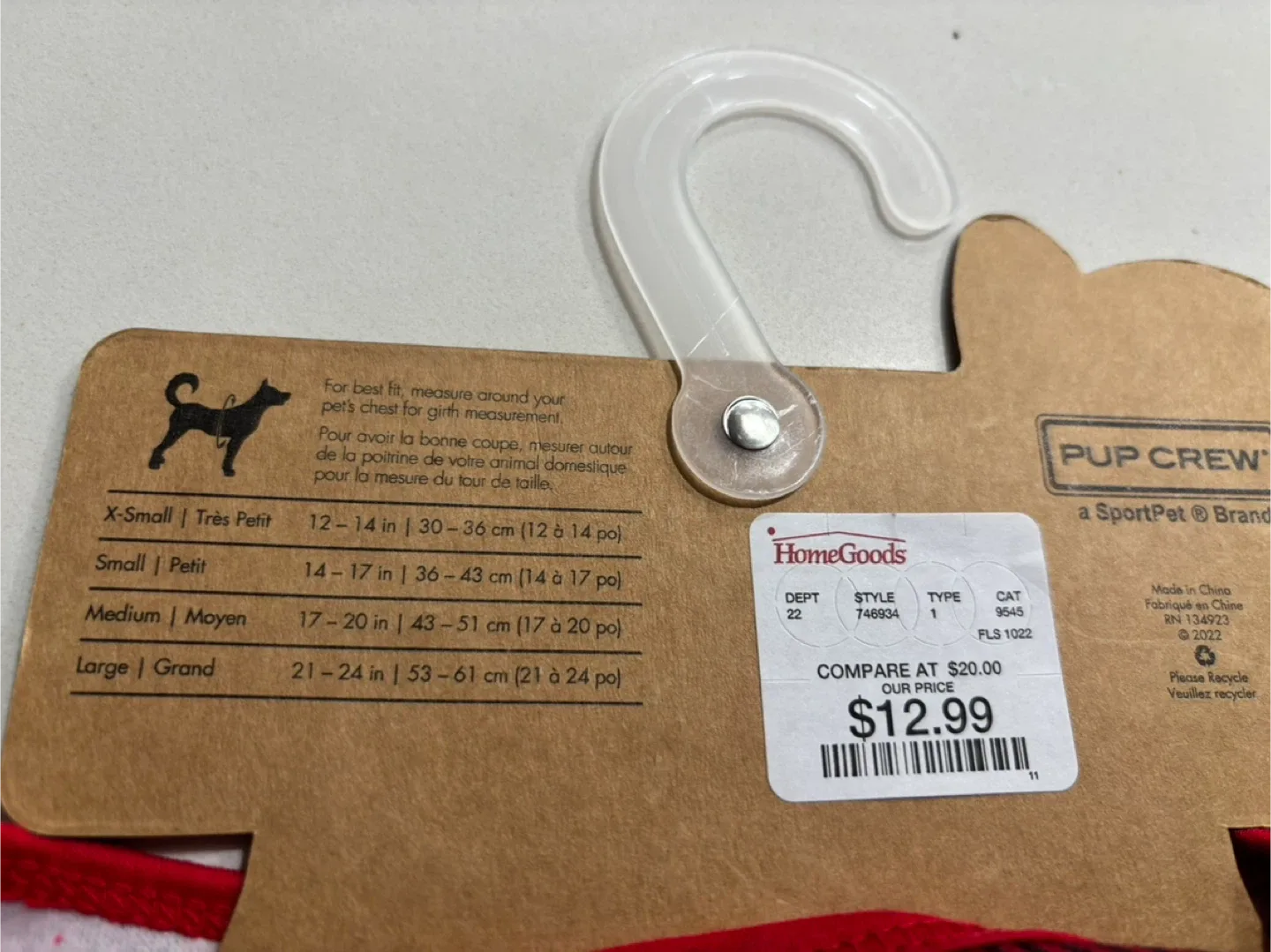 NEW Pup Crew Chris Dog Apparel - Size Large image indicator(4)