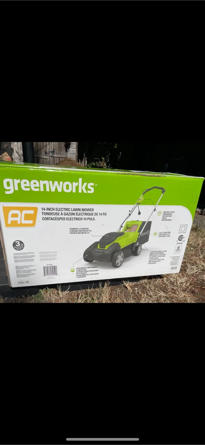 Greenworks 14-Inch Electric Lawn Mower thumbnail
