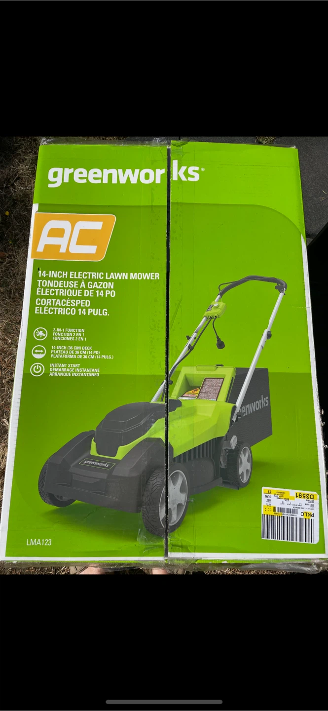 Greenworks 14-Inch Electric Lawn Mower - photo 2