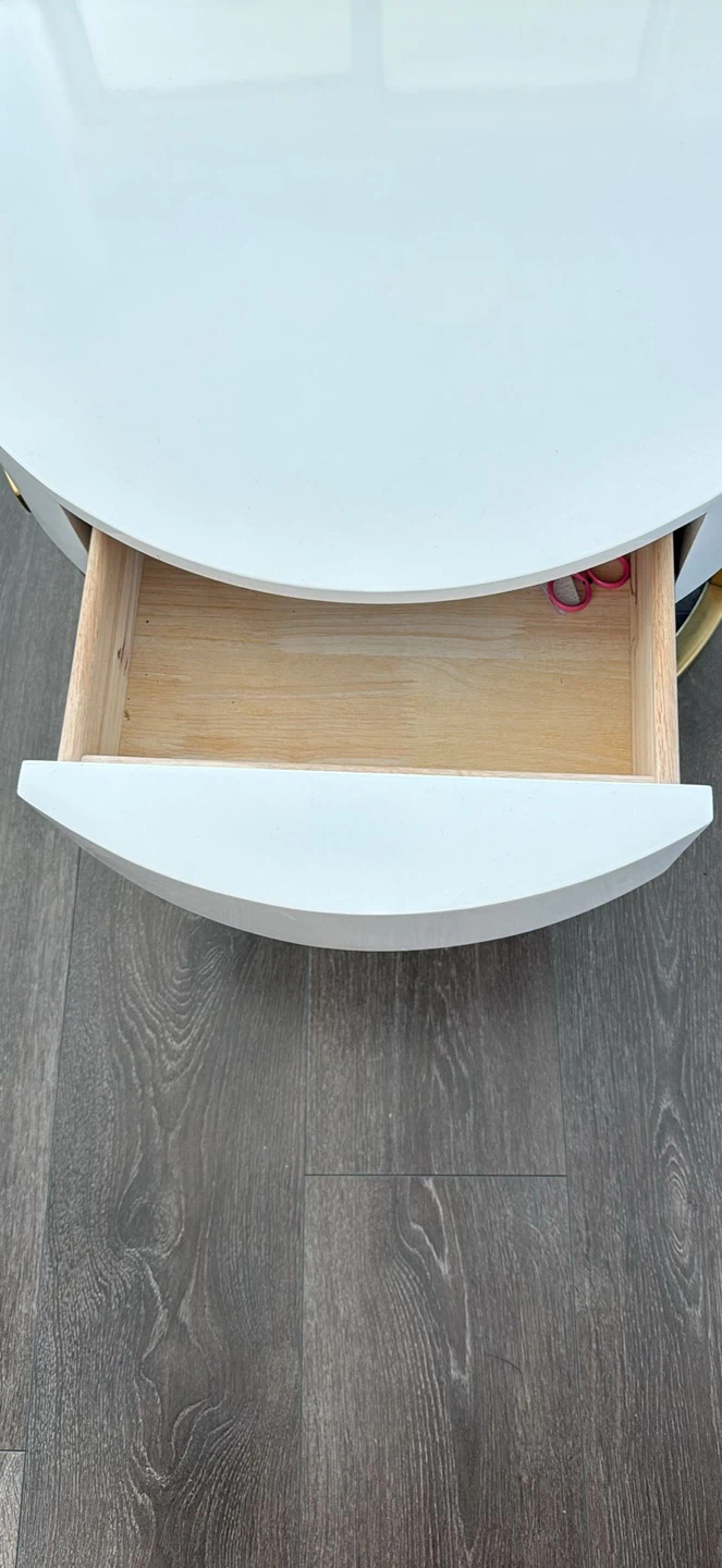 Round Nesting Coffee Tables - Marble & White - photo 3
