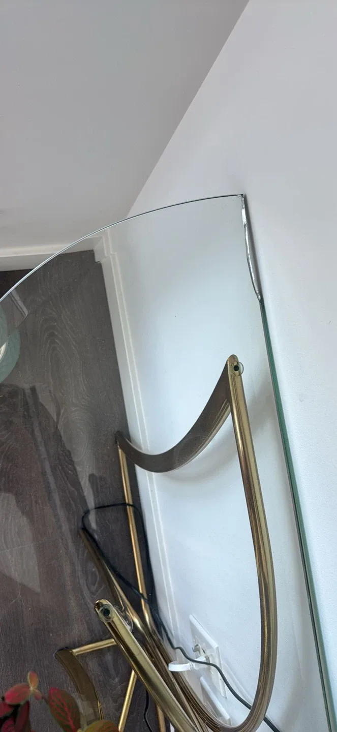 Glass & Brass Console Table image indicator(2)