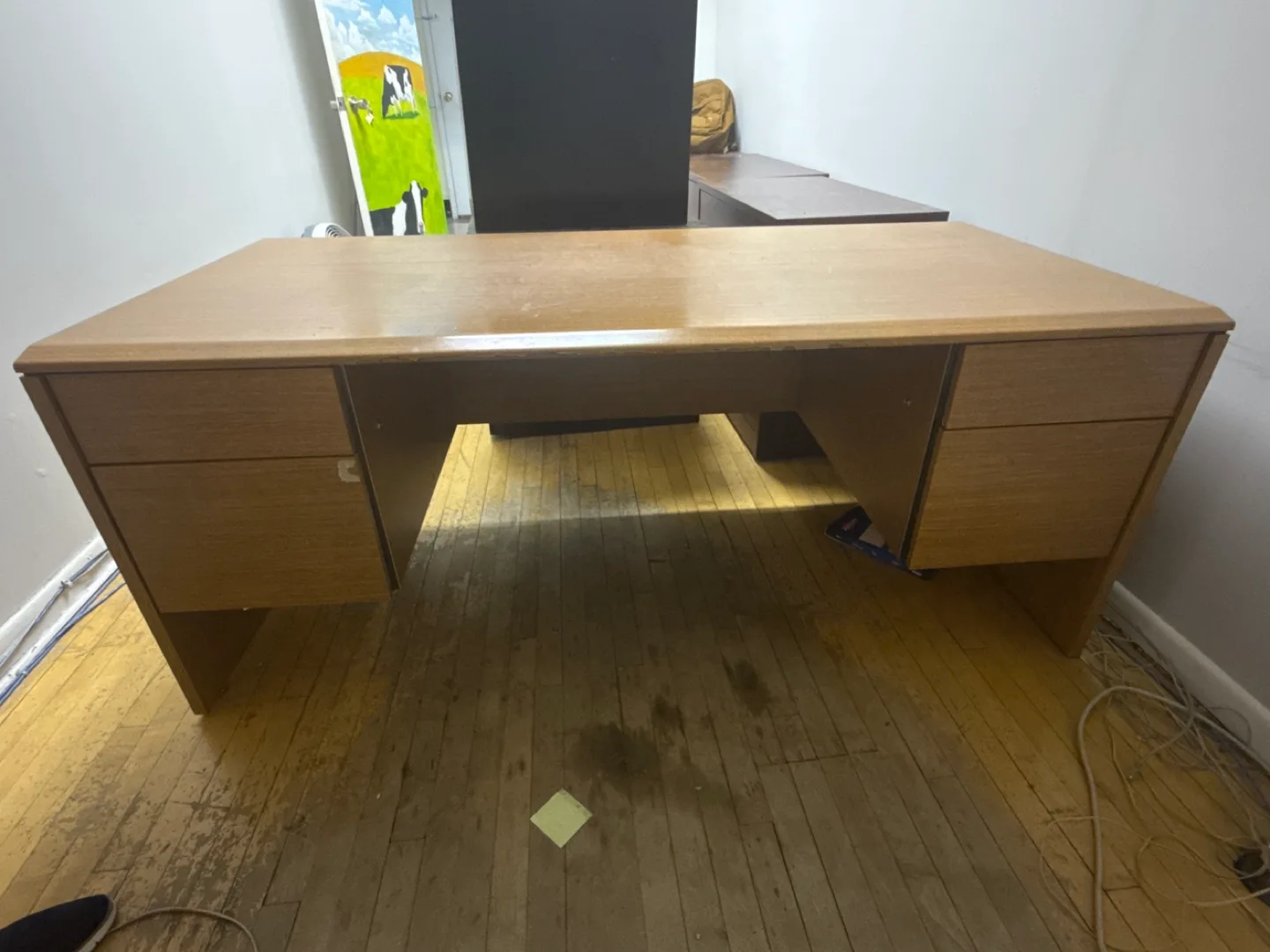 Wooden Desk with Drawers thumbnail