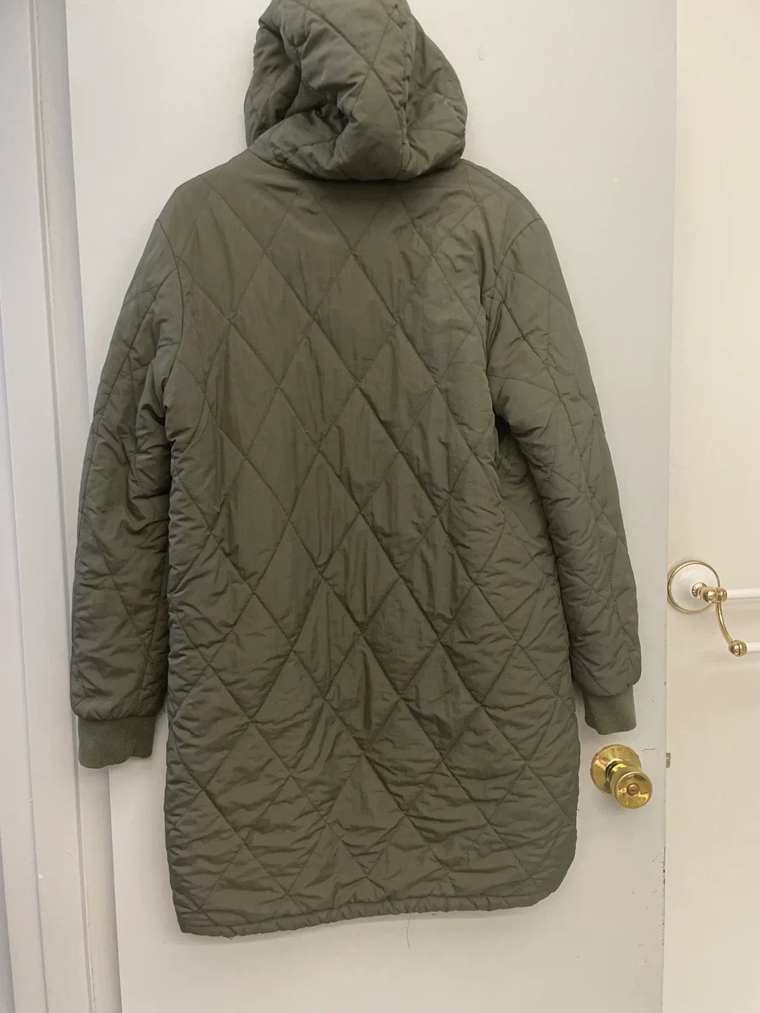 Olive Green Quilted Coat image indicator(2)