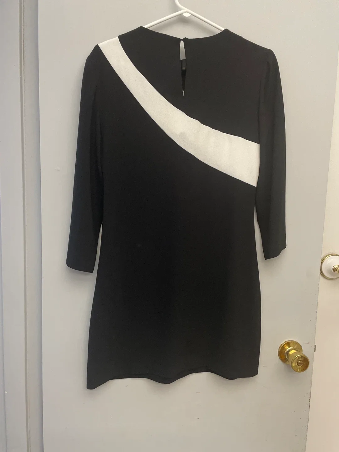 Zara Woman Black & White Dress image indicator(2)