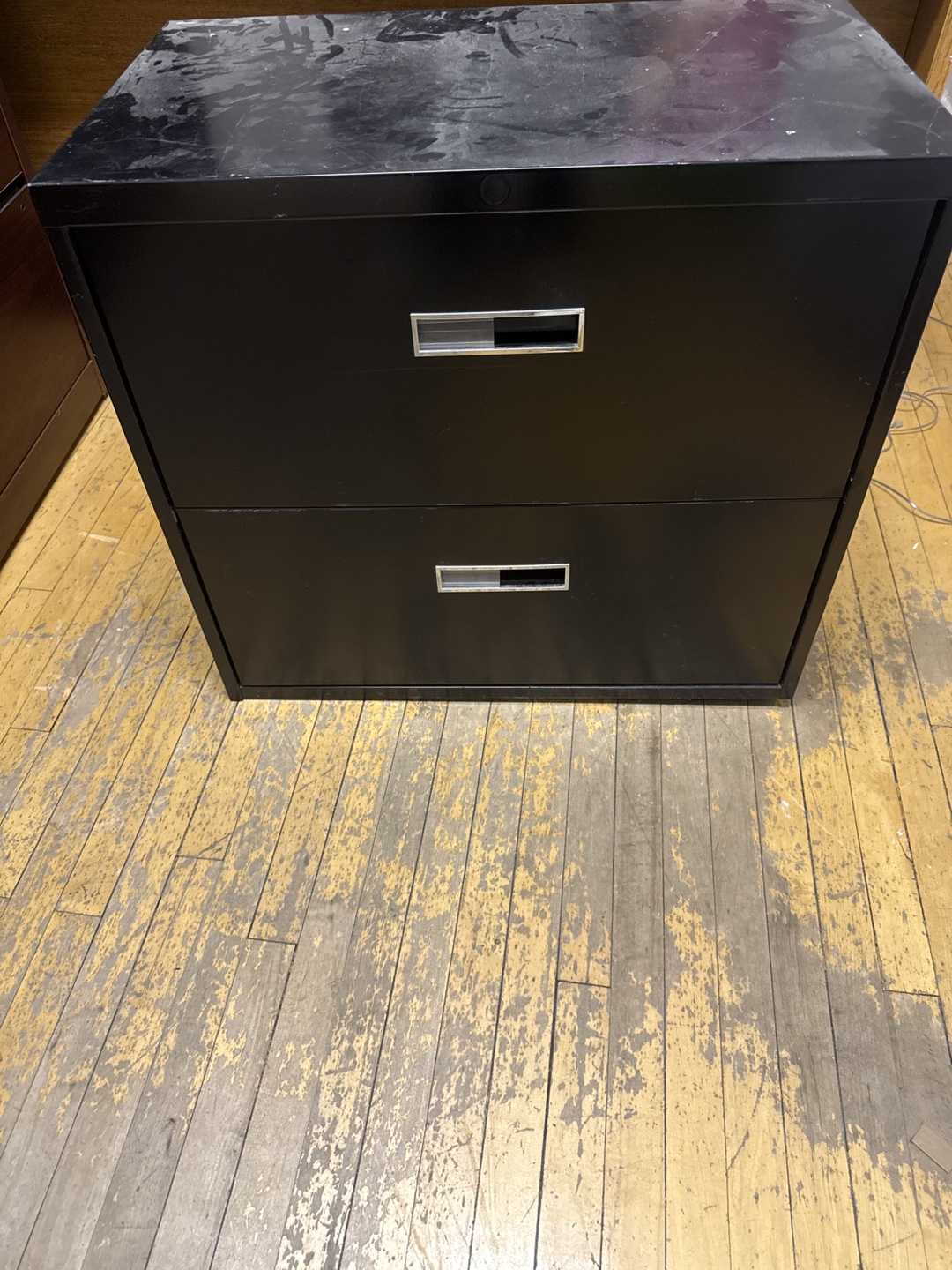 Black 2-Drawer Filing Cabinet