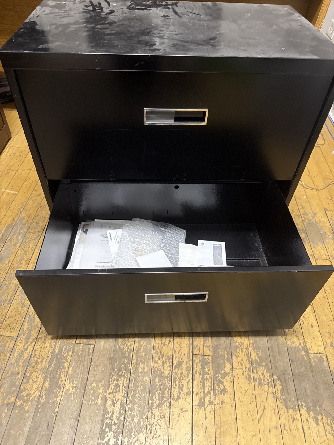 Black 2-Drawer Filing Cabinet - photo 2