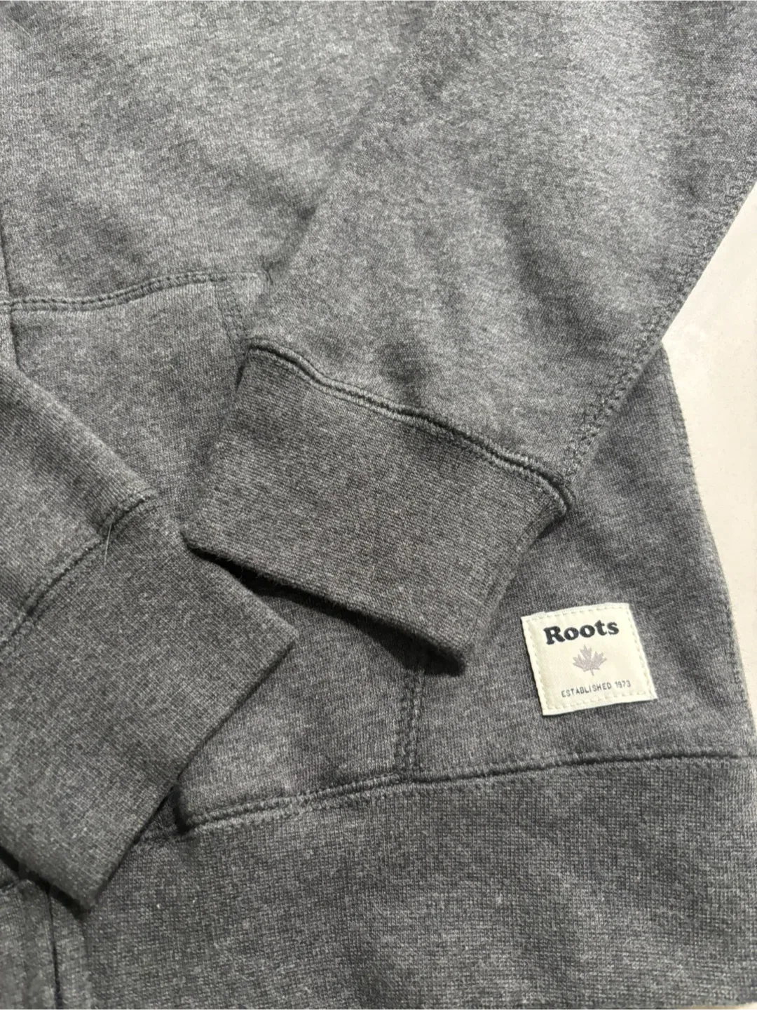 NEW Roots Kids Grey Zip-Up Hoodie - Size L (9-10 Yrs) image indicator(3)