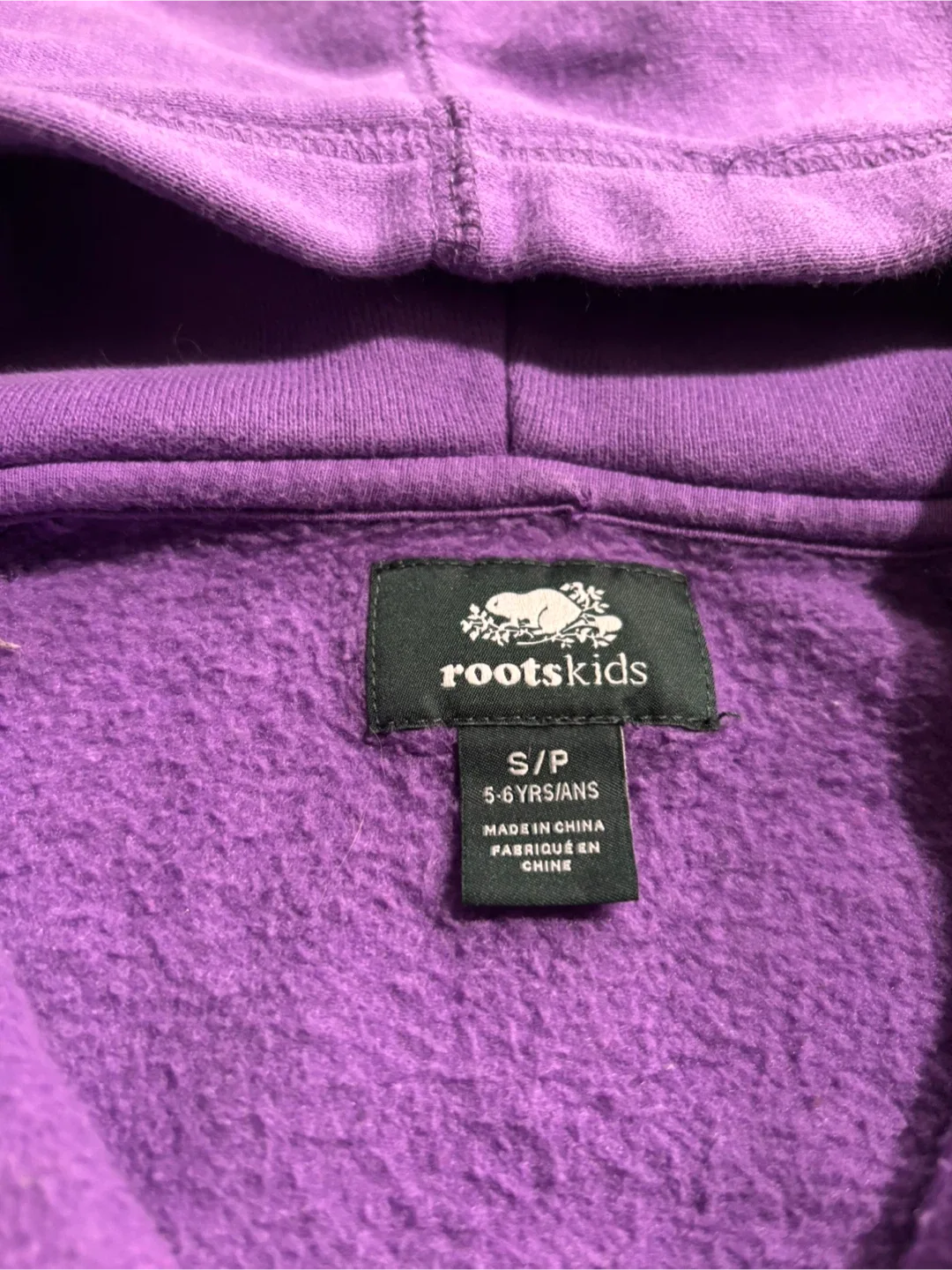 Roots Kids Purple Hoodie, Size S (5-6 yrs) image indicator(3)