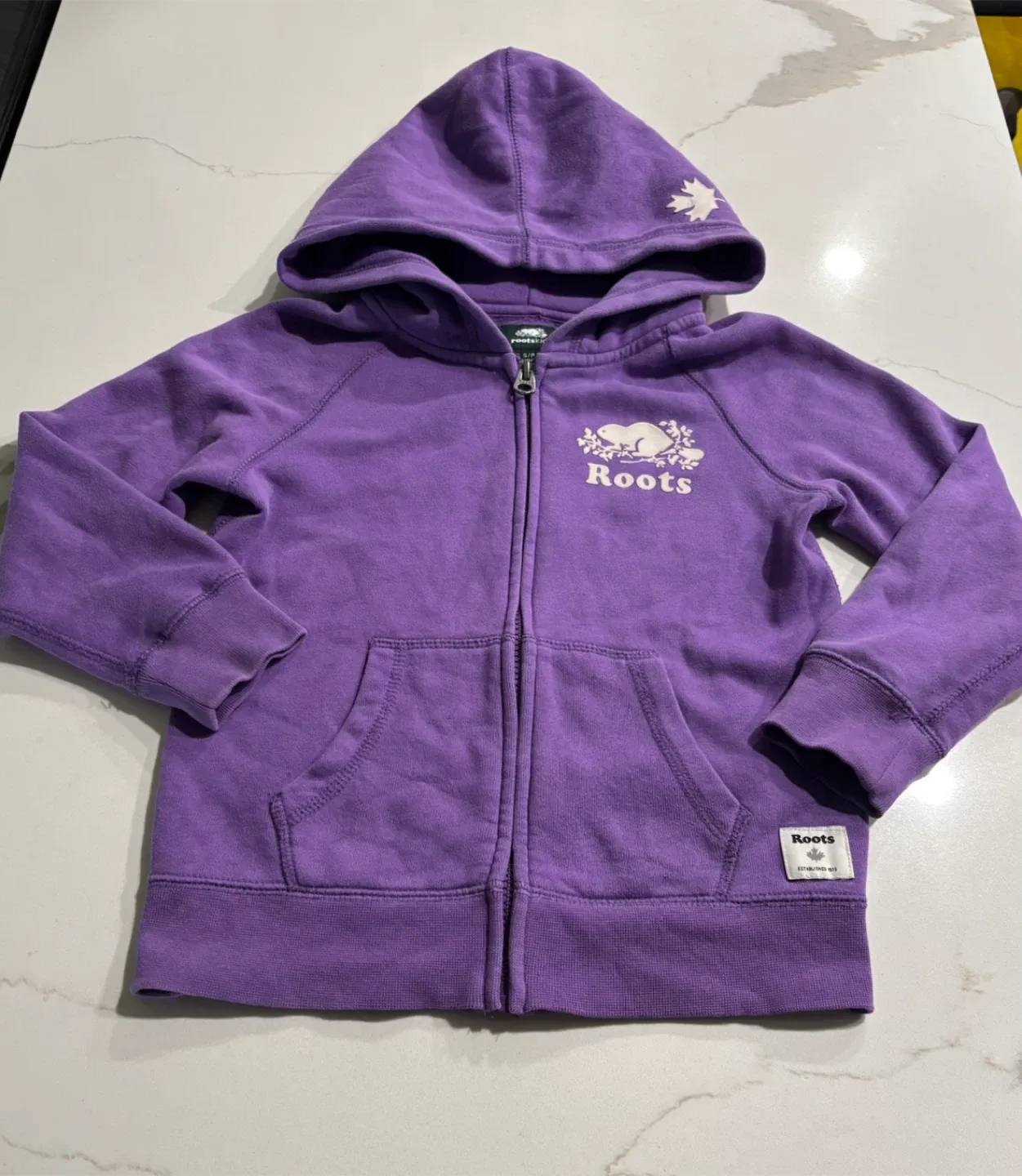 Roots Kids Purple Hoodie, Size S (5-6 yrs)
