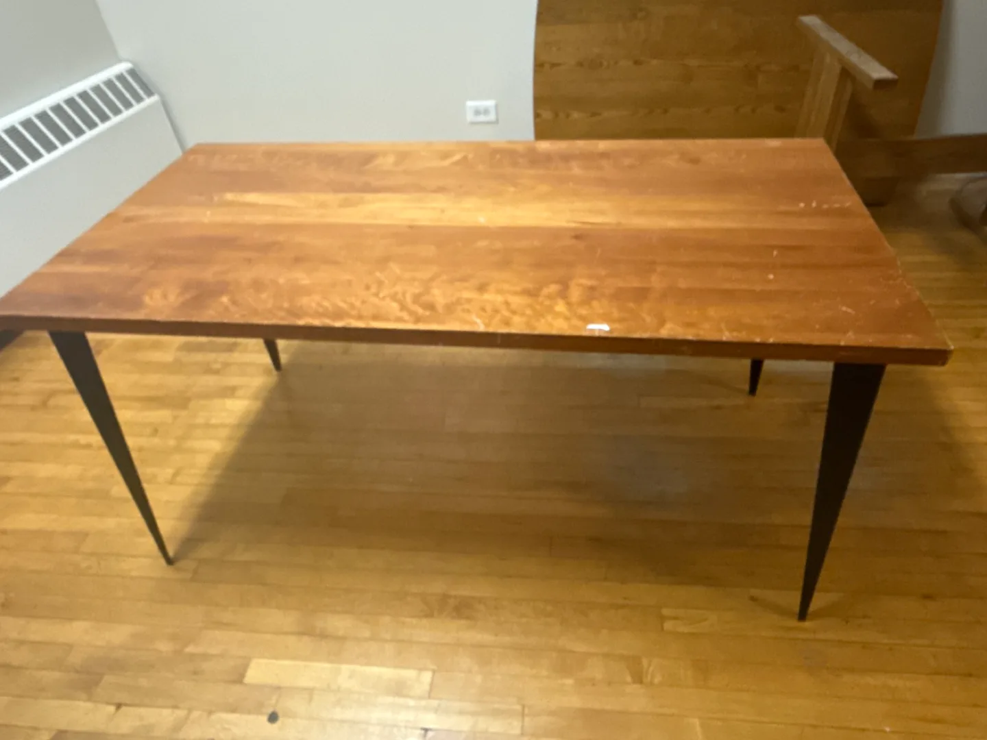Wood Dining Table with Black Legs thumbnail