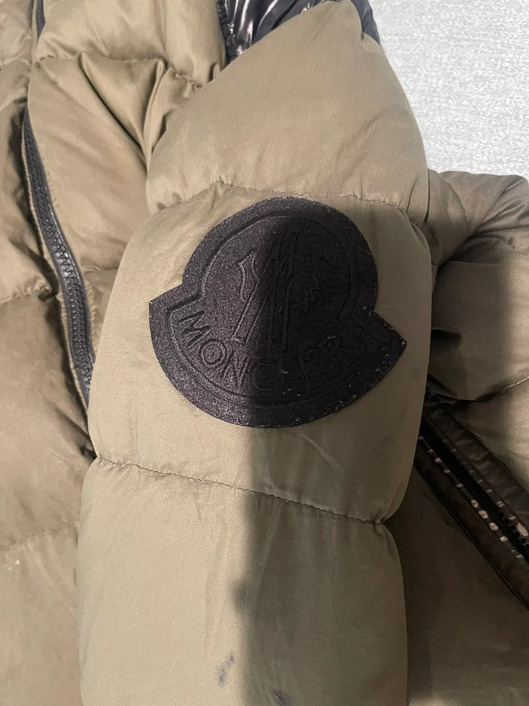 Moncler Olive Green Puffer Jacket image indicator(3)