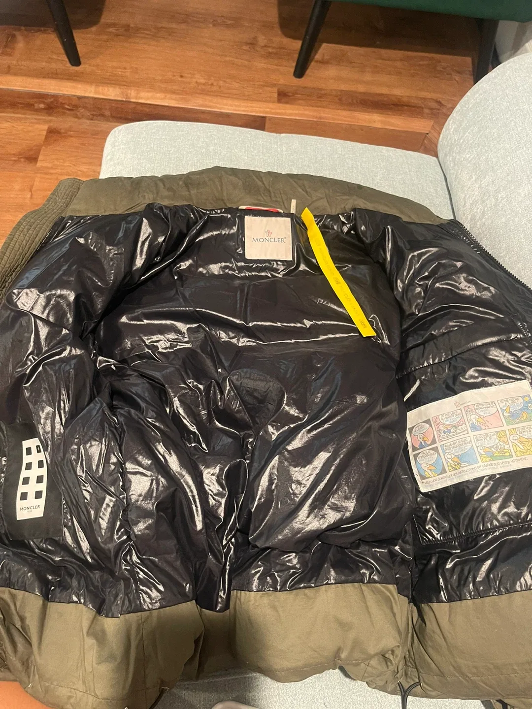 Moncler Olive Green Puffer Jacket image indicator(4)